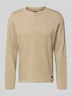 Blend Shirt met lange mouwen en korte knoopsluiting model 'BRAT'
