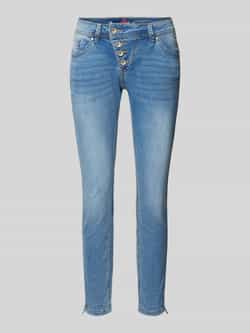 Buena Vista Slim fit capri-jeans met ritssluitingen model 'Malibu'
