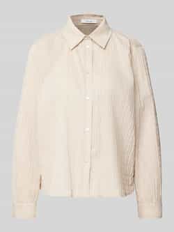 Opus Regular fit overhemdblouse met smokdetails model 'Finnea'