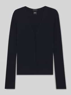 Boss Slim fit gebreid jack van scheerwol