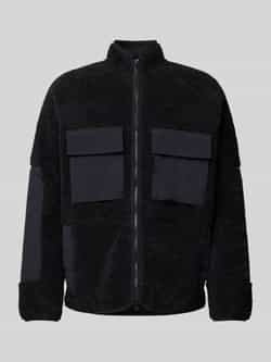 Peak Performance Oversized jack van teddybont met klepzakken model 'Heavy Pile'