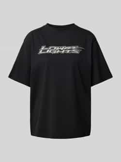 Low Lights Studios Oversized T-shirt met labelprint model 'LIGHTNING'