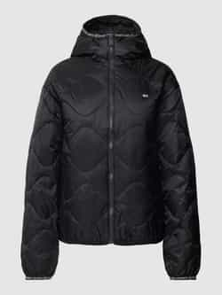 Tommy Jeans Gewatteerd jack met labelstitching model 'QUILTED TAPE HOOD'