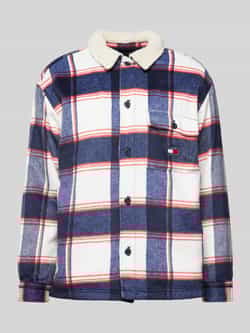 Tommy Jeans Regular fit overhemdjack met knoopsluiting model 'CHECK SHERPA'