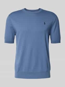 Polo Ralph Lauren Gebreid shirt met ronde hals en labelstitching