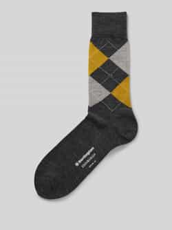 Burlington Sokken van scheerwolmix met labeldetail