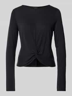 Pieces Regular fit longsleeve met knoopeffect