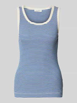 Marc O'Polo Slim fit top in een gestreepte katoenmix