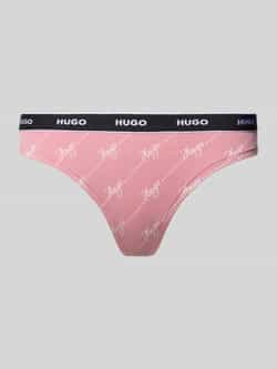 HUGO String van katoenmix model 'THONG STRIPE PYP'
