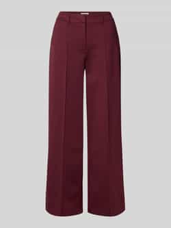 Ichi Wide leg stoffen broek met vaste persplooien model 'KATE'