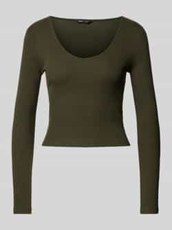 Only Shirt met lange mouwen en V-hals model 'KAYA'