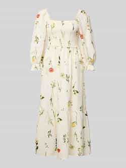 ZABAIONE Midi-jurk van viscosemix met linnen model 'Mi44ss'