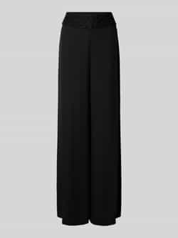 Marc Cain Wide fit broek met kralen en ritssluiting opzij