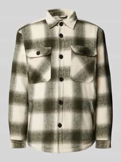 Redefined Rebel Regular fit overhemdjack met opgestikte paspelzakken op de borst