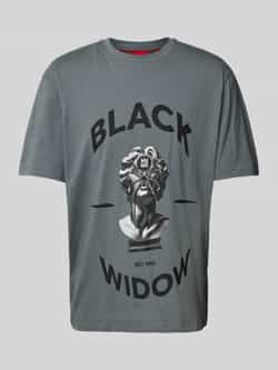 HUGO Oversized T-shirt met ronde hals model 'Dostalgi'