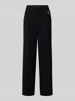 MAC Straight leg stoffen broek met vaste persplooien model 'Chiara'