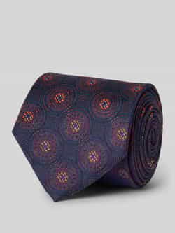 Monti Zijden stropdas met all-over print (7 cm)