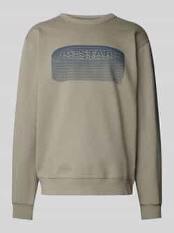 G-Star RAW Stacked Old Skool Logo Sweater Beige Heren