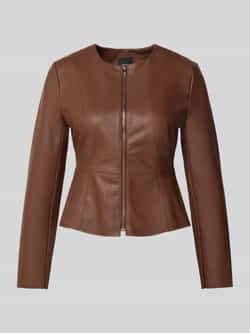 Jack in leerlook met ritssluiting