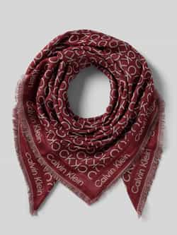 Calvin Klein Monogram Jacquard Sjaal voor Vrouwen Red Dames