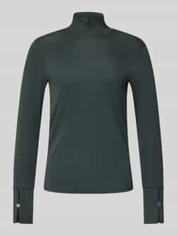 Marc Cain Lange mouwen katoenen T-shirt met kraag Green Dames