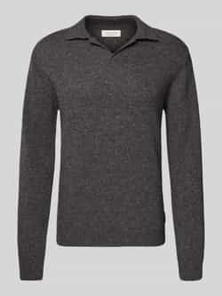 Casual friday Gebreide pullover van wolmix met polokraag model 'Karl'