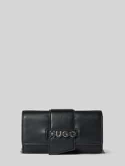 HUGO Clutch met labelapplicatie van metaal model 'MEL 2.0'