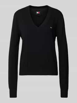 TOMMY JEANS Gebreide trui TJW ESSENTIAL VNECK SWEATER EXT