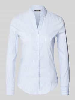 MORE & MORE Slim fit overhemdblouse met opstaande kraag