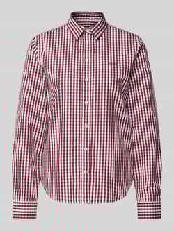 Gant Regular fit overhemdblouse met labelstitching model 'OPLIN GINGHAM'