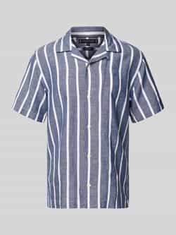 Tommy Hilfiger Regular fit vrijetijdsoverhemd van een mix van katoen en linnen