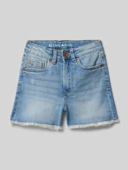 Garcia high waist slim fit denim short Rianna short medium used denim Korte broek Blauw Meisjes Stretchdenim 146