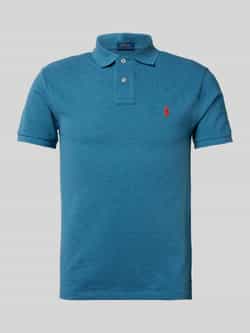 Polo Ralph Lauren Blauwe slim fit polo met korte mouwen Blue Heren