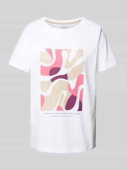 Comma Casual Identity T-shirt met motief- en statementprint