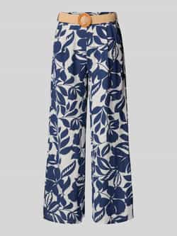 ZABAIONE Stoffen broek met elastische band en riem