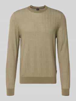 Boss Regular fit pullover van scheerwolmix model 'HABITO'