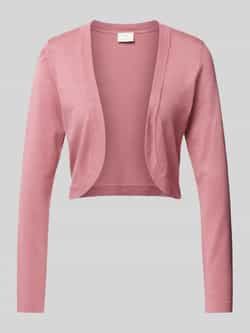 Kaffe Bolero van viscosemix met opengewerkte voorkant model 'ASTRID'