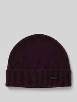 HUGO Beanie met labeldetail model 'Xamiro'