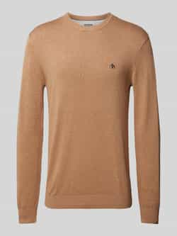 Scotch & Soda Gebreide pullover met logostitching model 'Essentials'