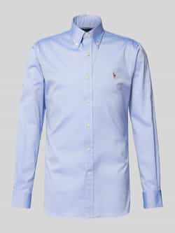 Polo Ralph Lauren Slim fit zakelijk overhemd met labelstitching