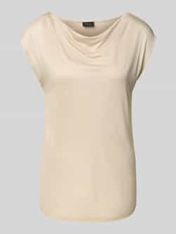 S.Oliver BLACK LABEL Regular fit T-shirt met watervalhals