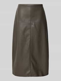 Christian Berg Woman Selection Midirok in leerlook met siernaden