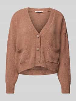 Only Regular fit gebreid jack met opgestikte steekzakken model 'TERESA LIFE'