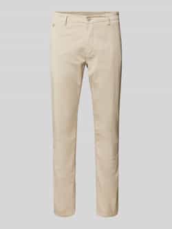 Replay Beige Rits Knoop Broek Voor Achterzakken Beige Heren