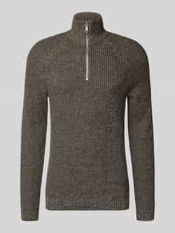 Blend Slim fit gebreide pullover met ritssluiting model 'Darik'