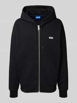 Hugo Blue Loose fit sweatjack van puur katoen