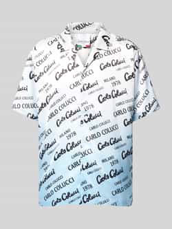 Carlo colucci Regular fit vrijetijdsoverhemd met 1 2-mouwen model 'BEACHWEAR'