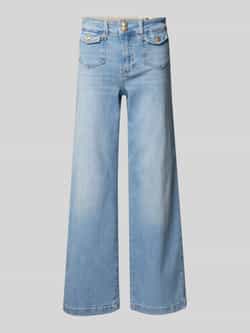 MOS MOSH Vintage-geïnspireerde Wide-leg Jeans Lichtblauw Blue Dames