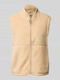 Soyaconcept Teddy Gilet met ritssluiting Beige Dames