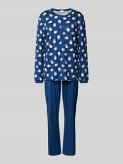 Mey Pyjama SCRIBBLED DOTS Ronde hals met knoopsluiting (2-delig)